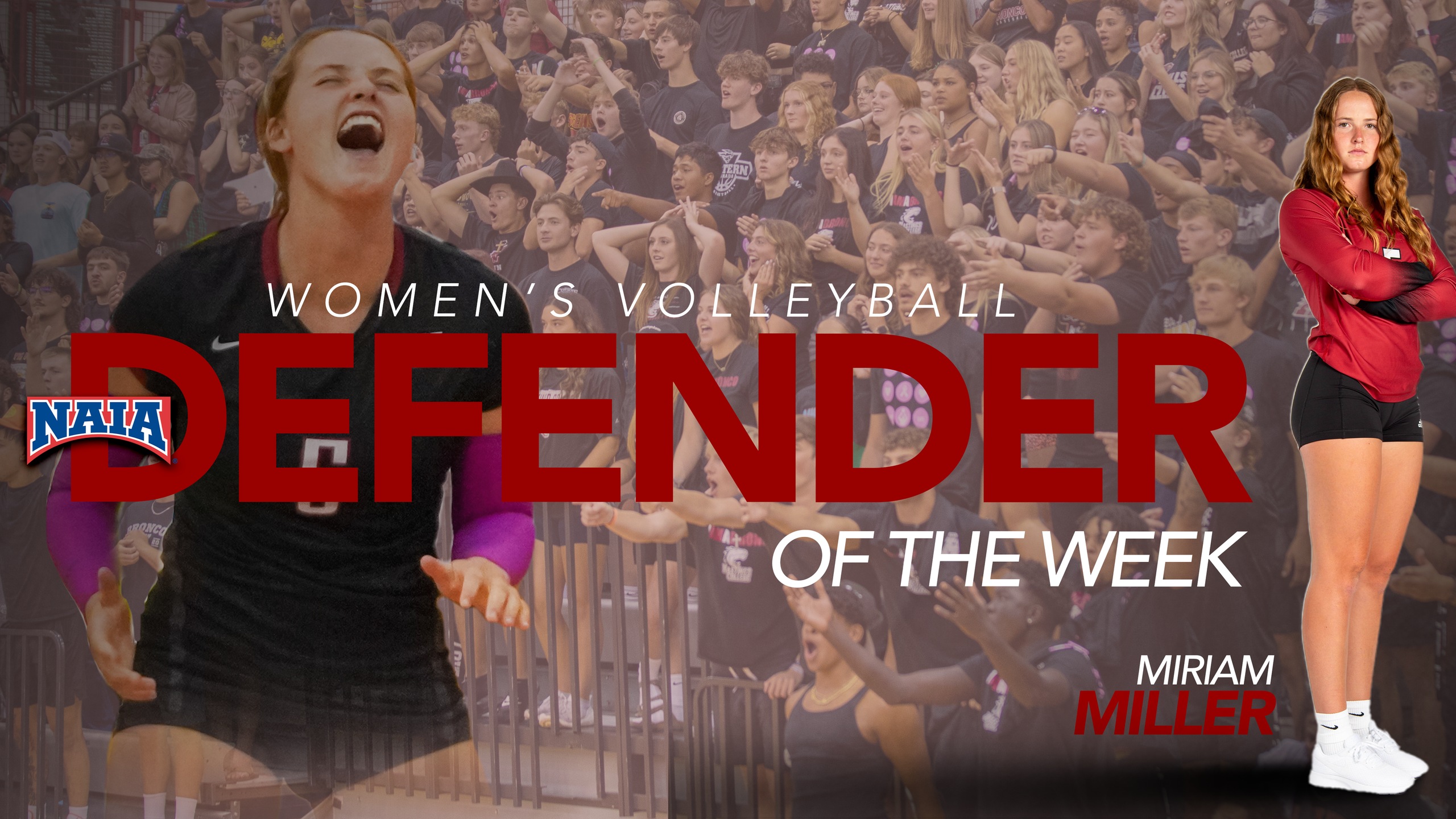 Miriam Miller Voted NAIA Defender of the Week