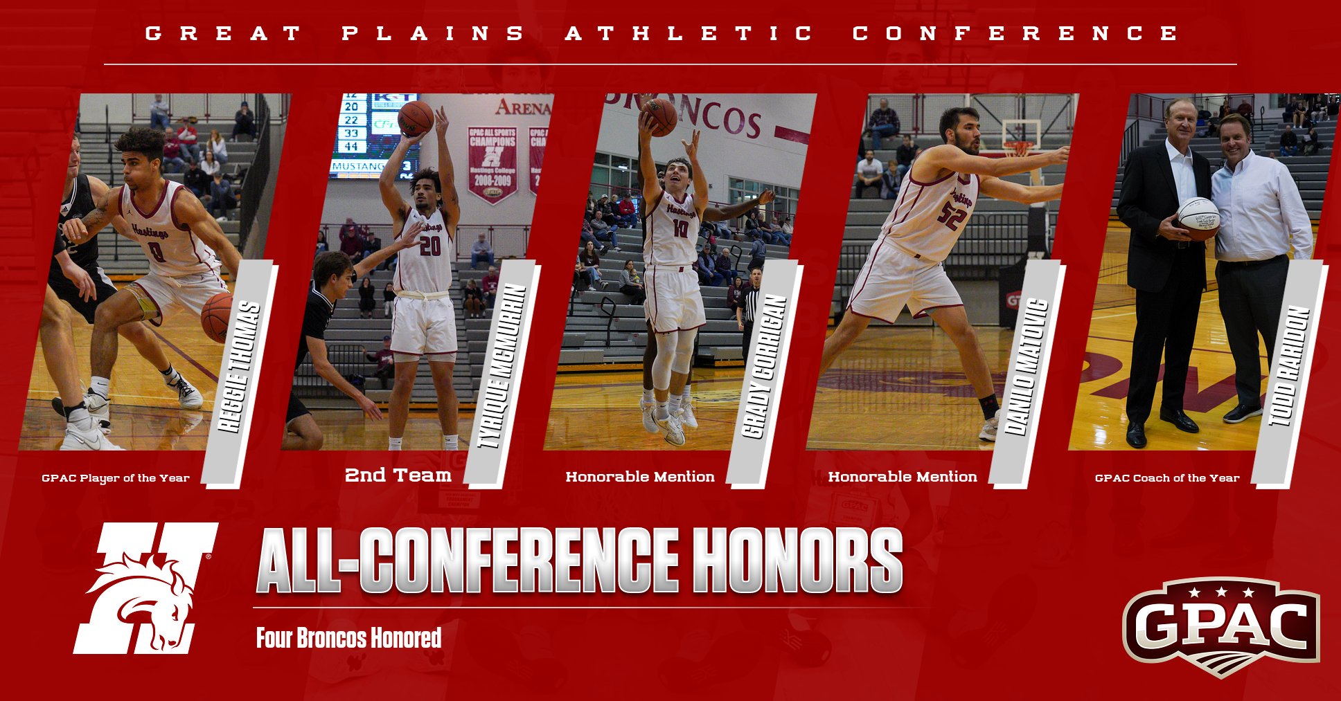 Thomas Garners GPAC Player of the Year; Four Broncos Honored